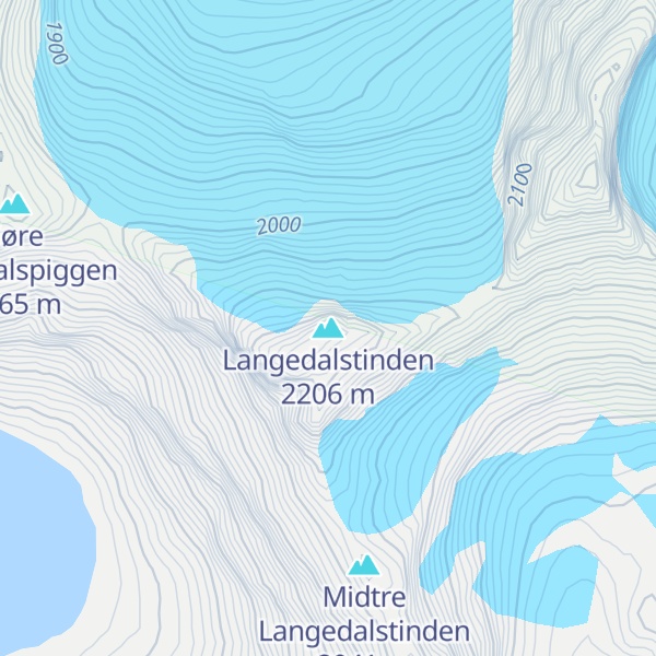 Map of Langedalstinden