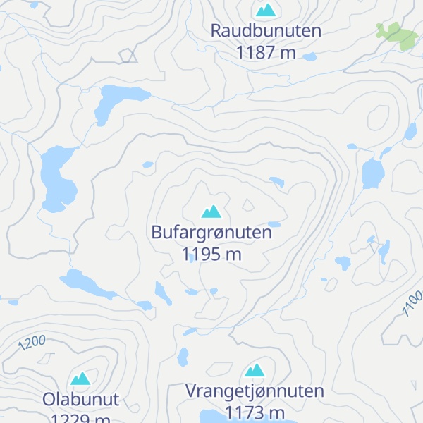 Map of Bufargrønuten