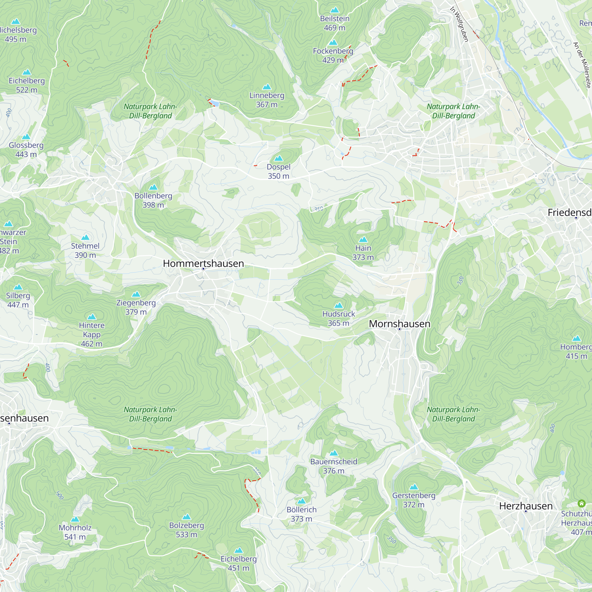 Schutzhütte Hommertshausen map