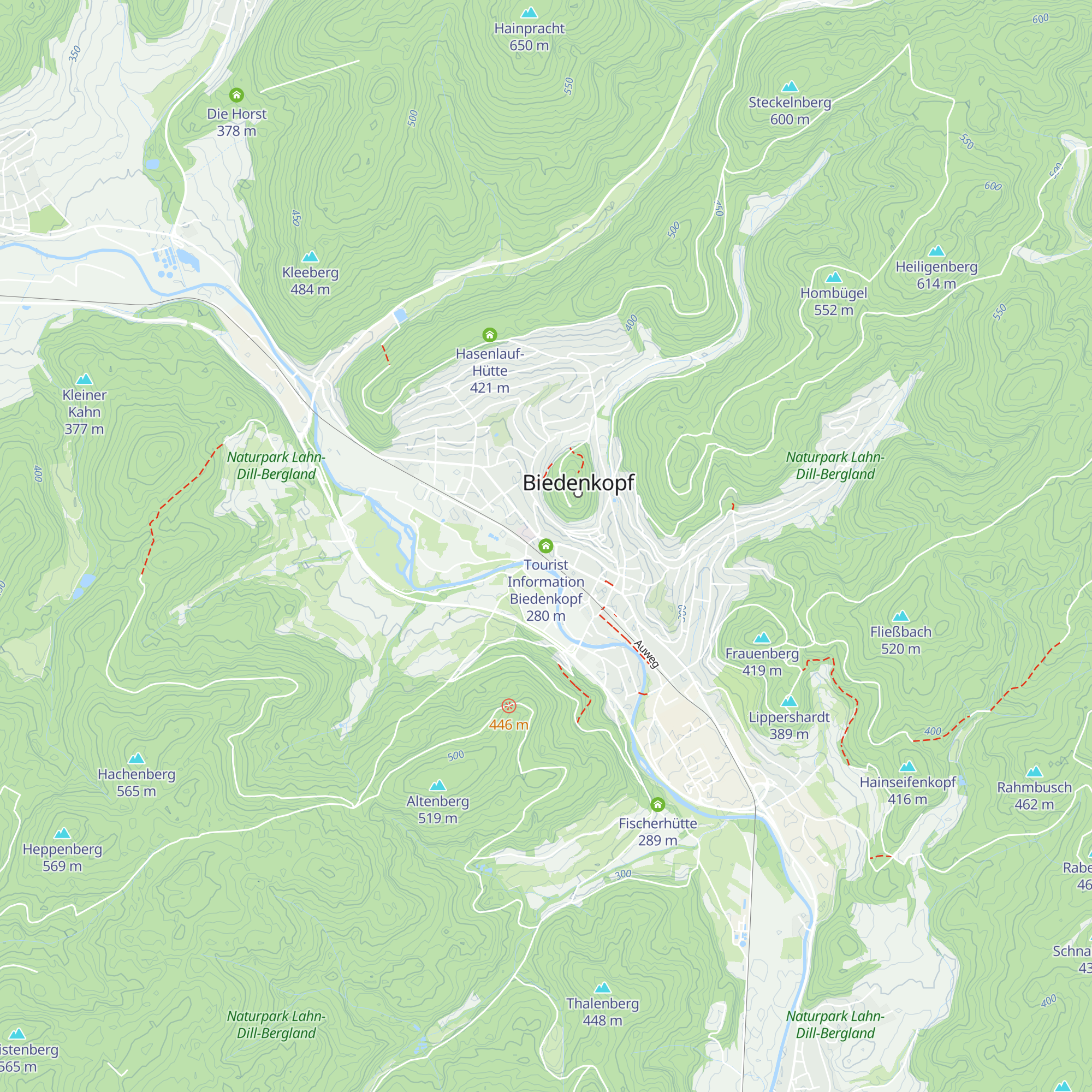 Tourist Information Biedenkopf map