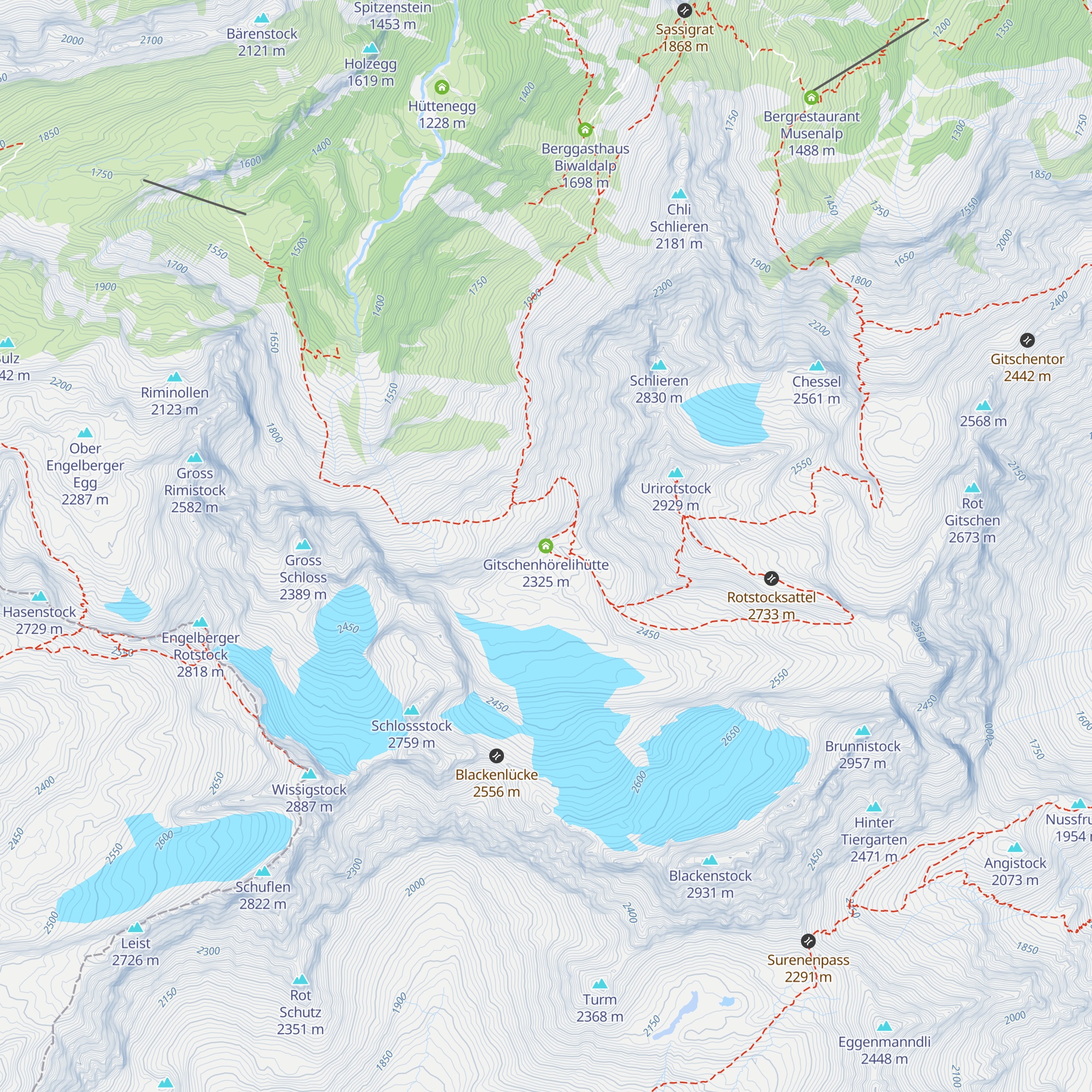 Gitschenhörelihütte map
