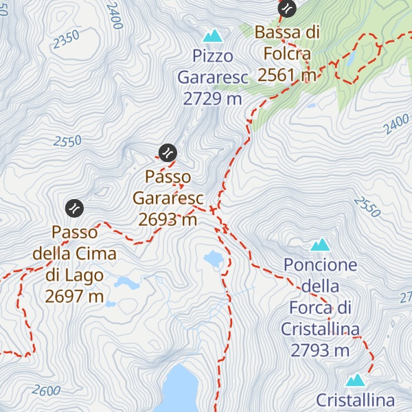 Map of Capanna Cristallina