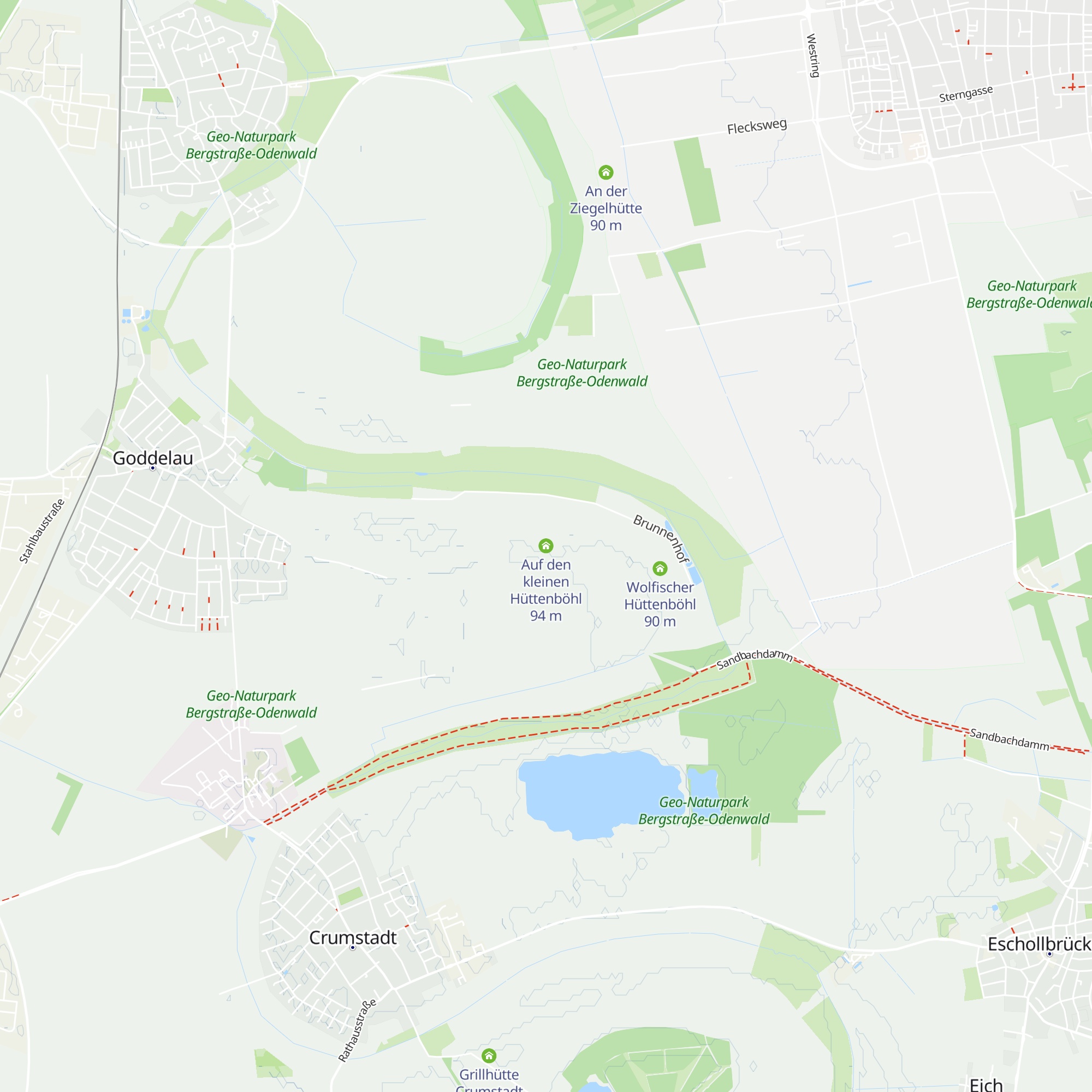 Auf den kleinen Hüttenböhl map
