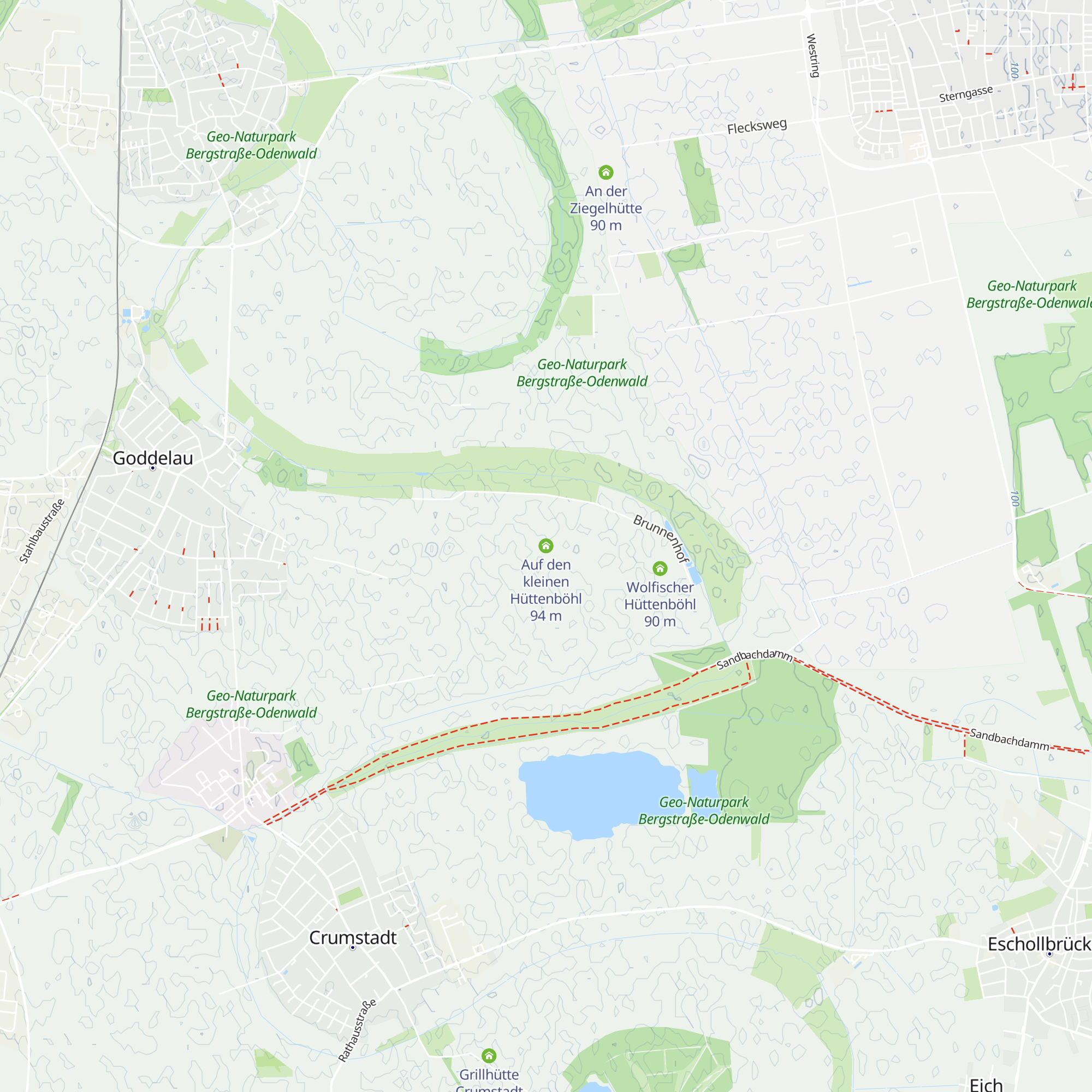 Auf den kleinen Hüttenböhl map