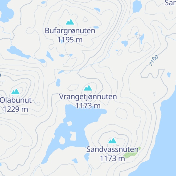 Map of Vrangetjønnuten