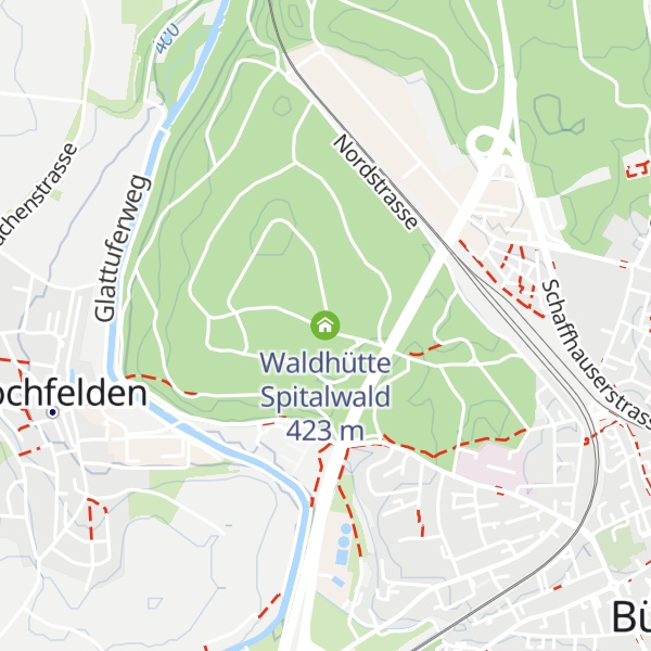 Map of Waldhütte Spitalwald