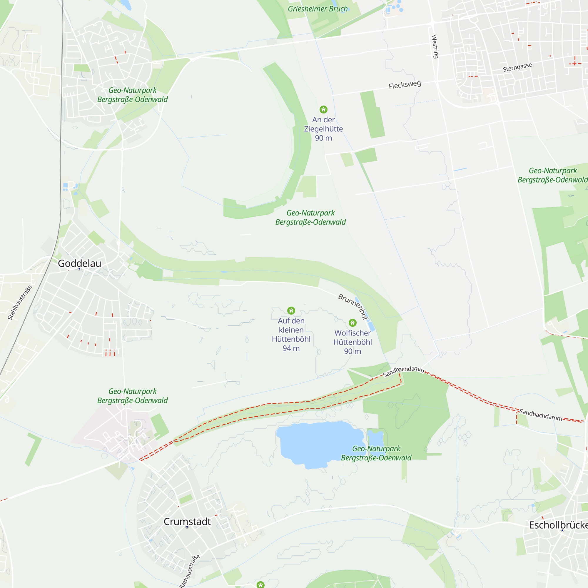 Kleiner Hüttenböhl am zweiten Brunnen map