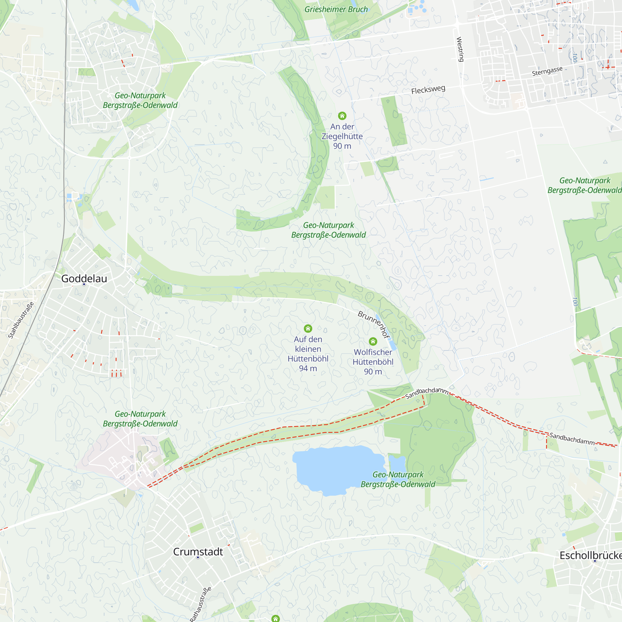 Kleiner Hüttenböhl am zweiten Brunnen map