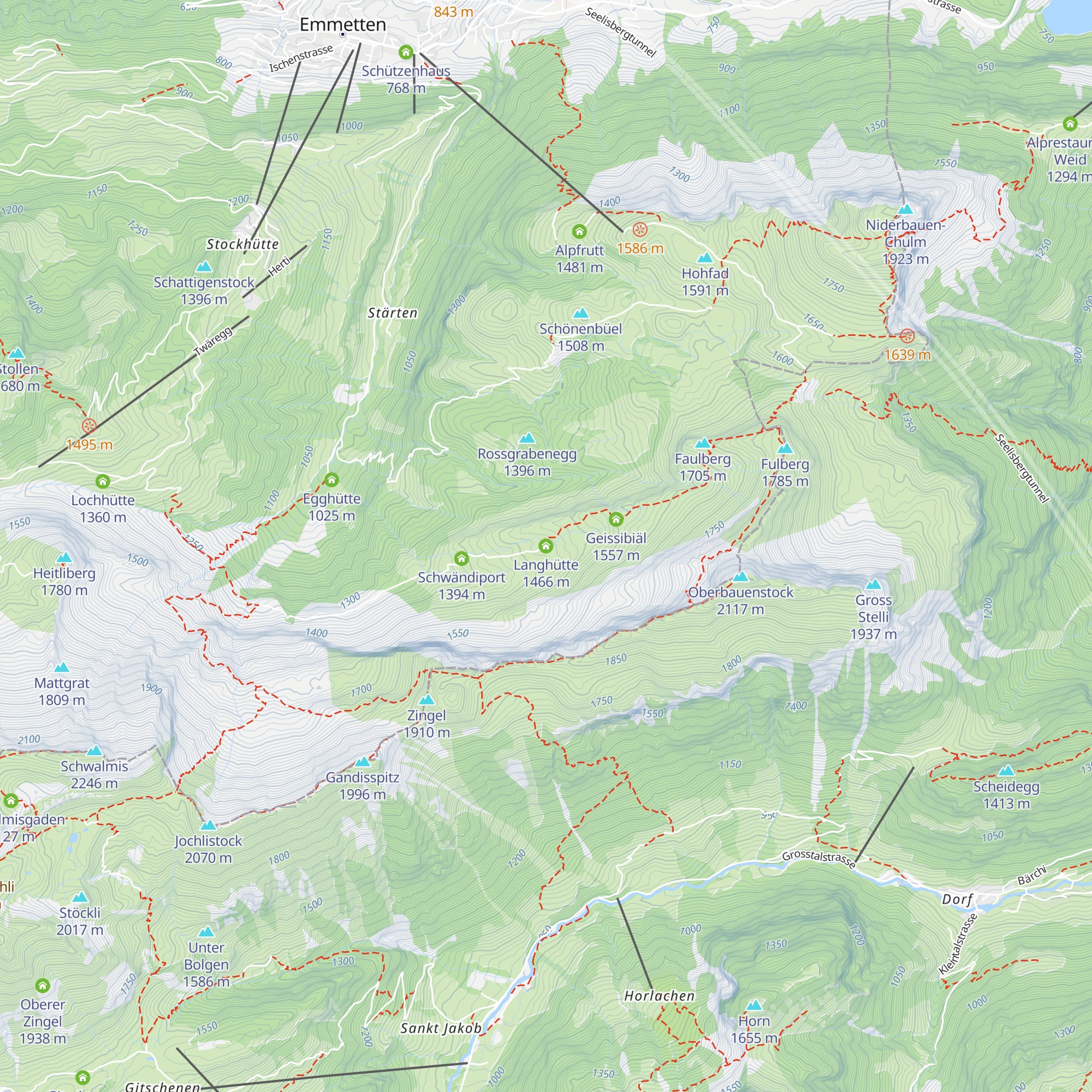 Langhütte map