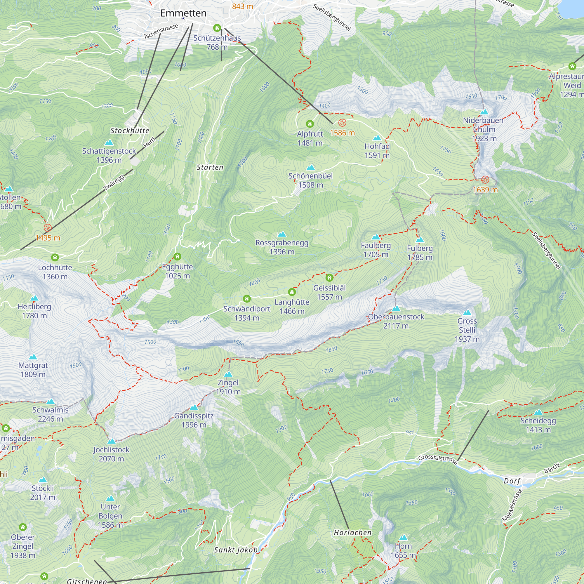 Langhütte map