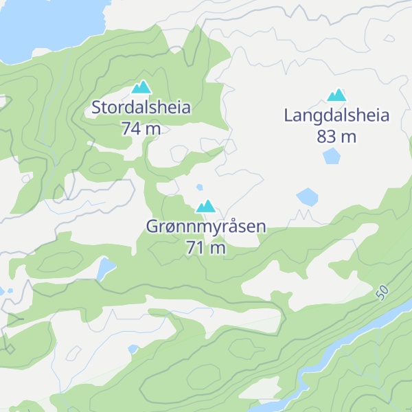 Map of Grønnmyråsen