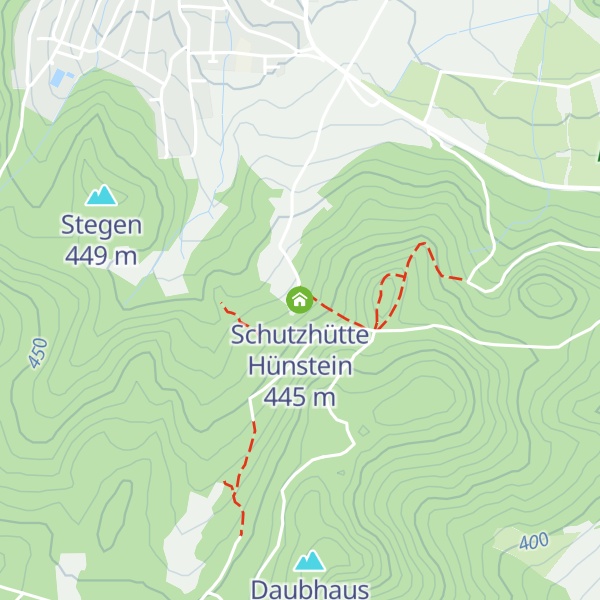 Map of Schutzhütte Hünstein
