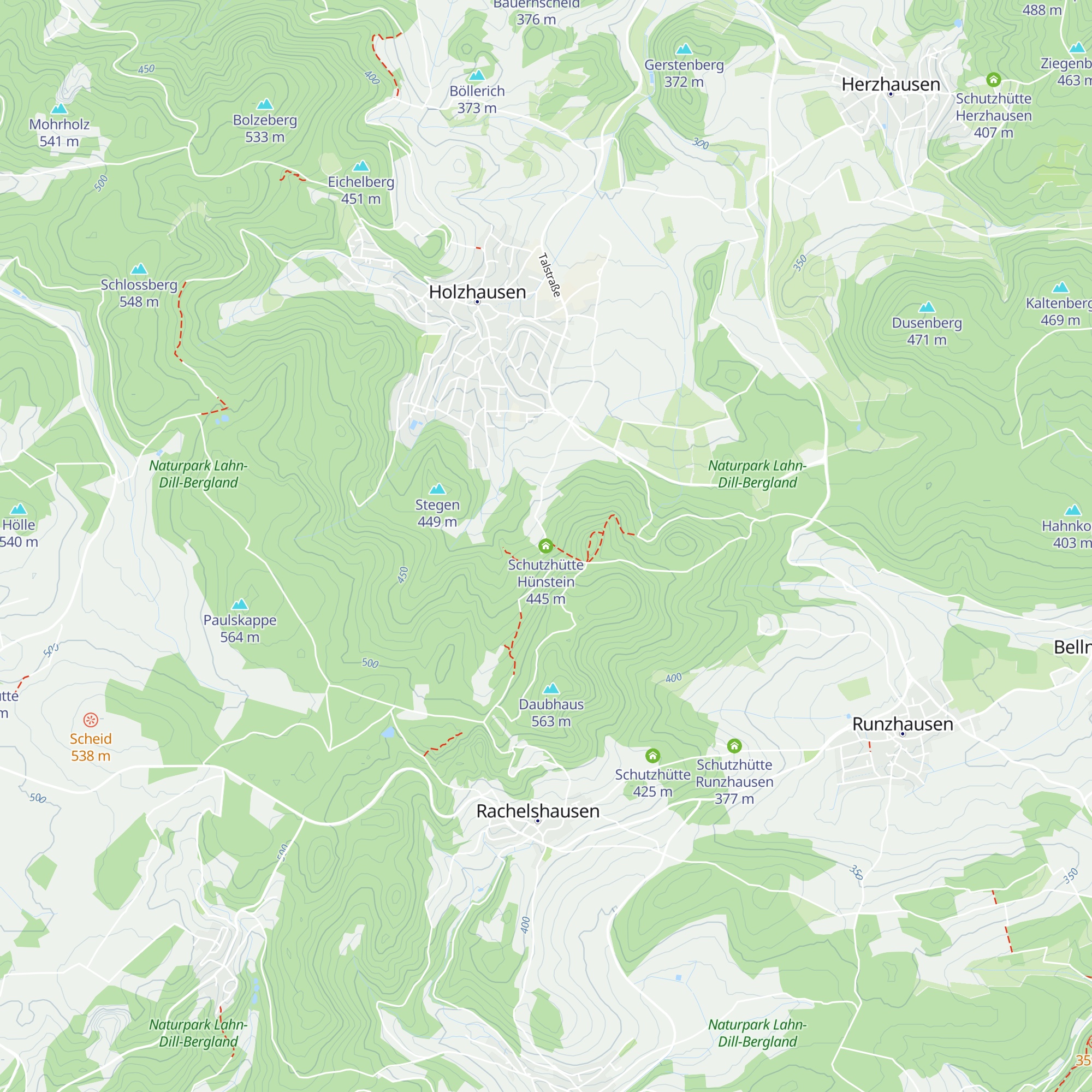 Schutzhütte Hünstein map