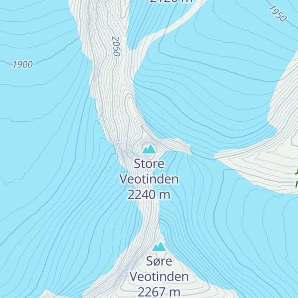 Map of Store Veotinden