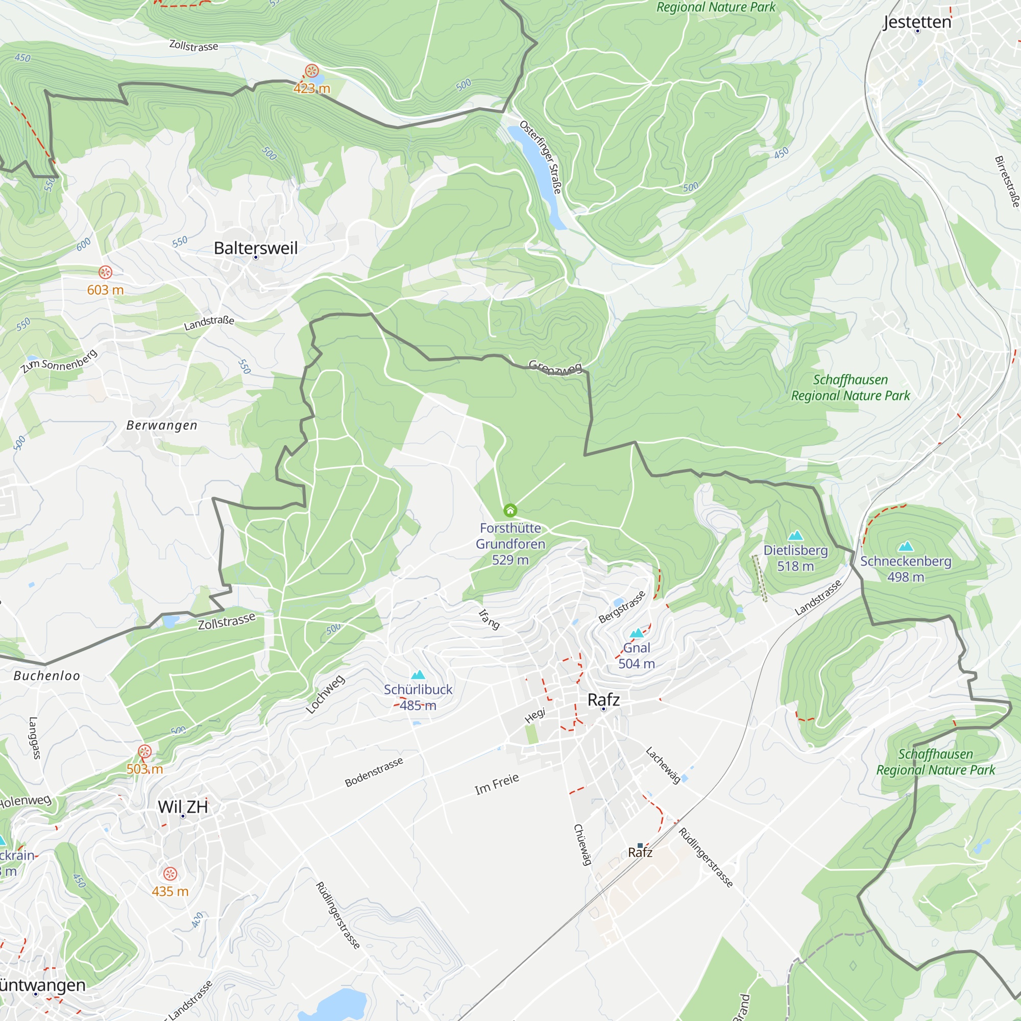 Forsthütte Grundforen map