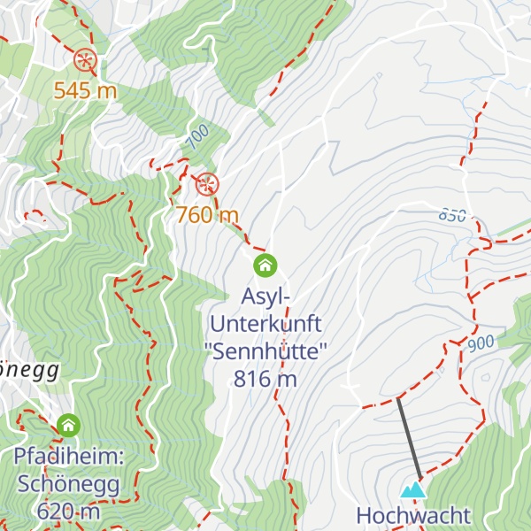 Map of Asyl-Unterkunft "Sennhütte"