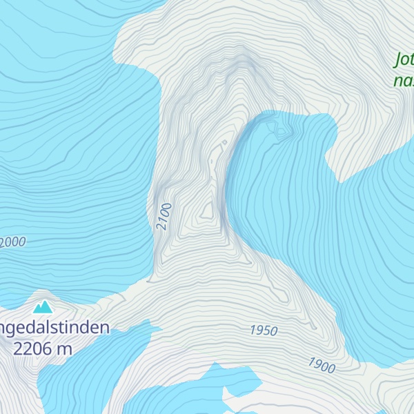 Map of Mesmogtinden