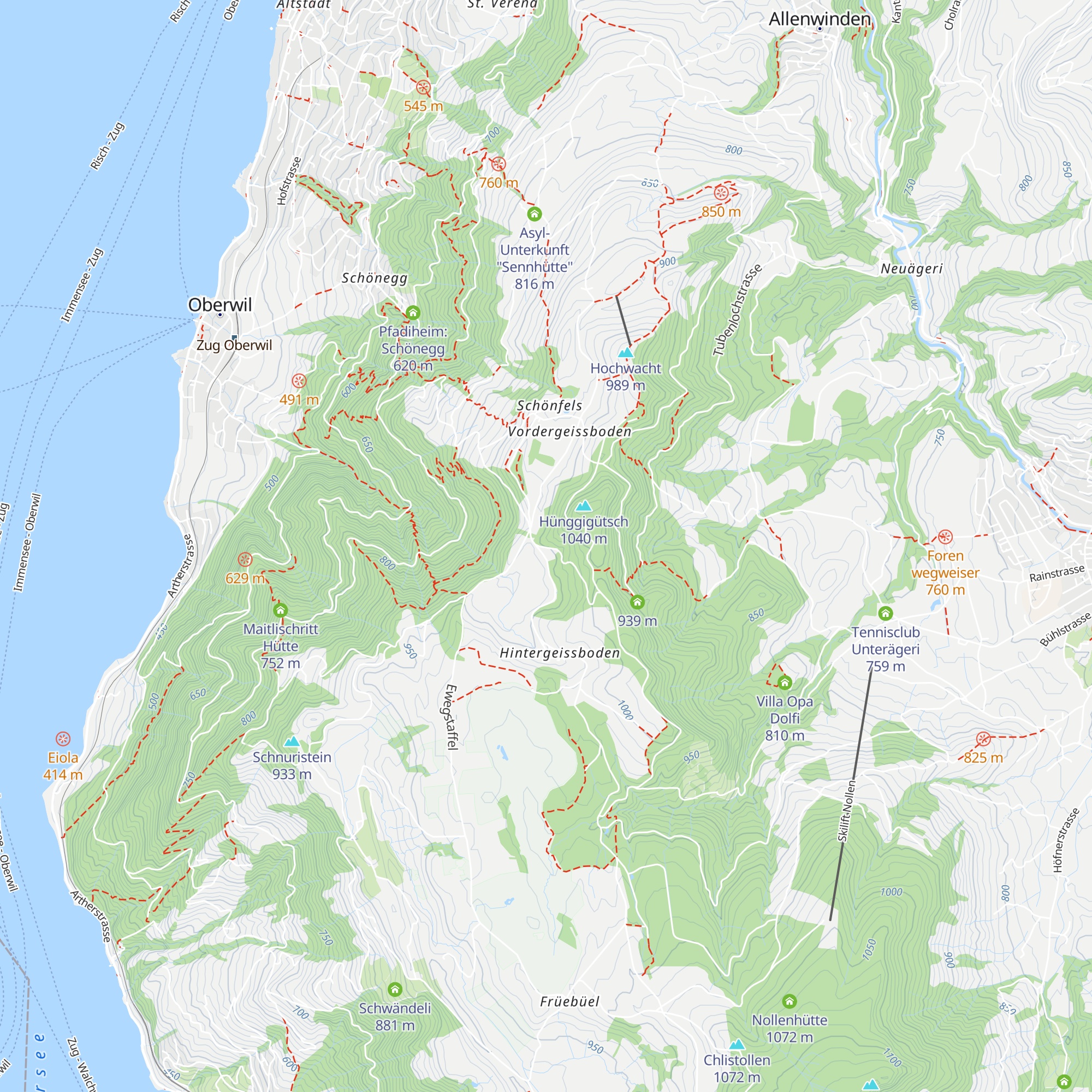 Kreuzhütte map