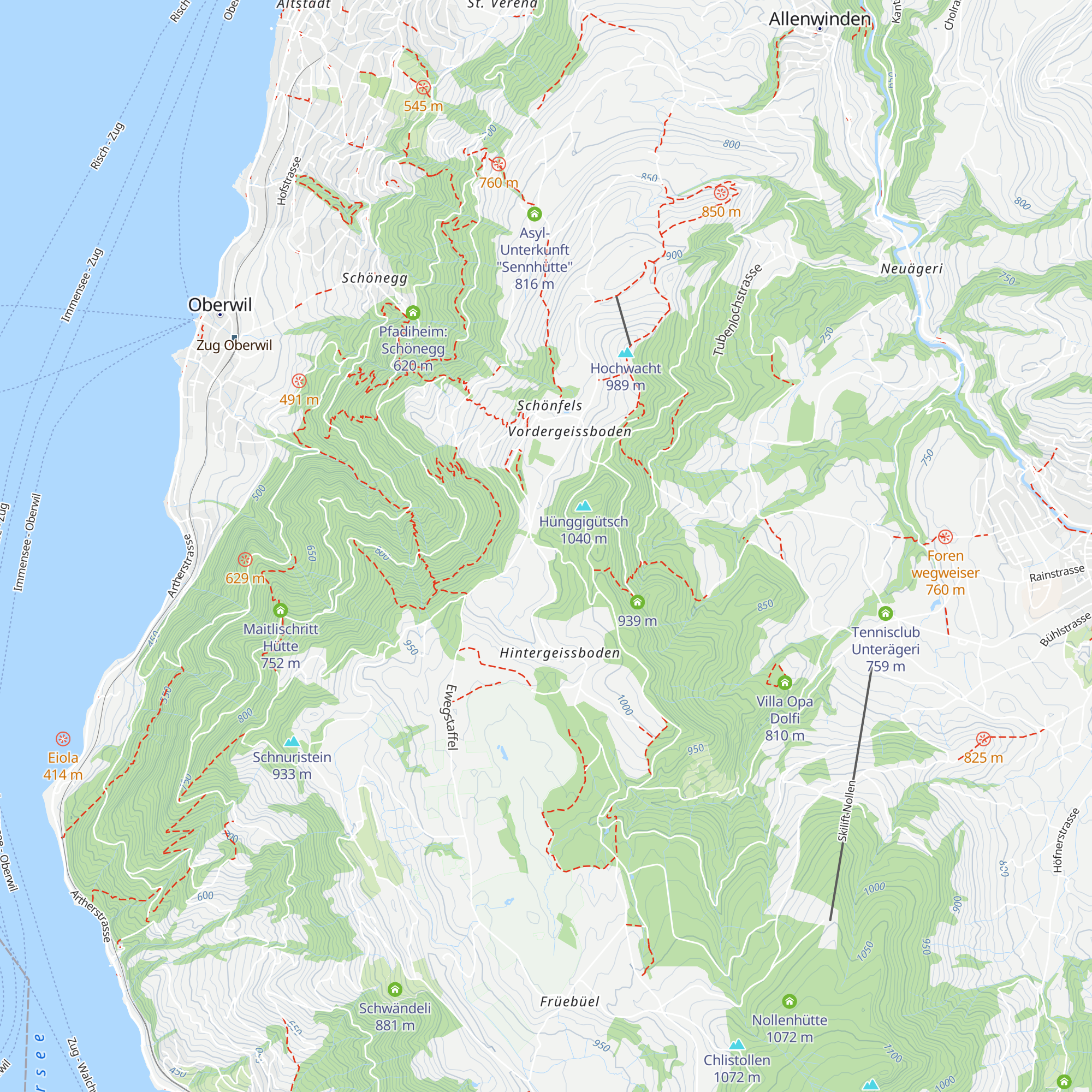 Kreuzhütte map