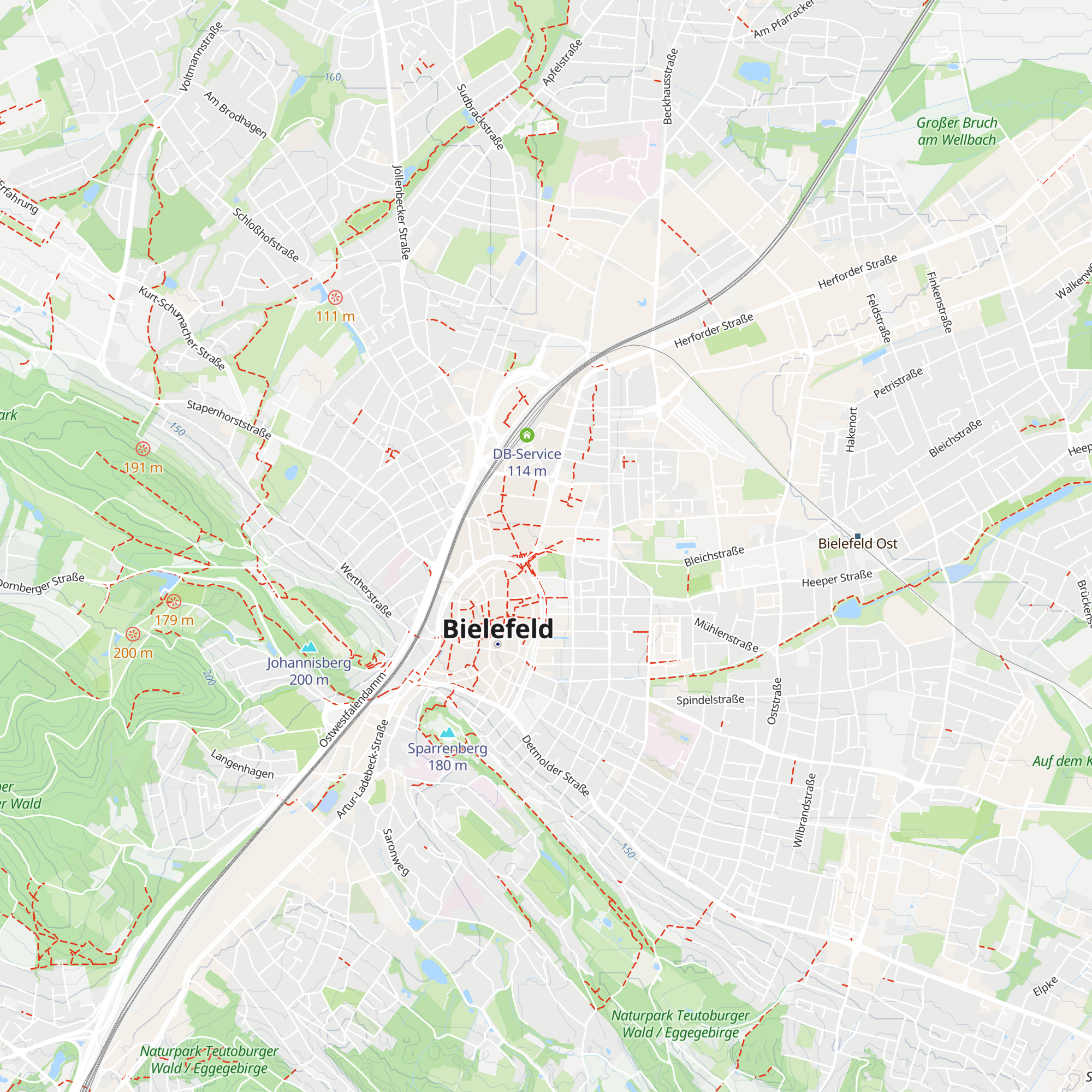 Tourist-Information Bielefeld map