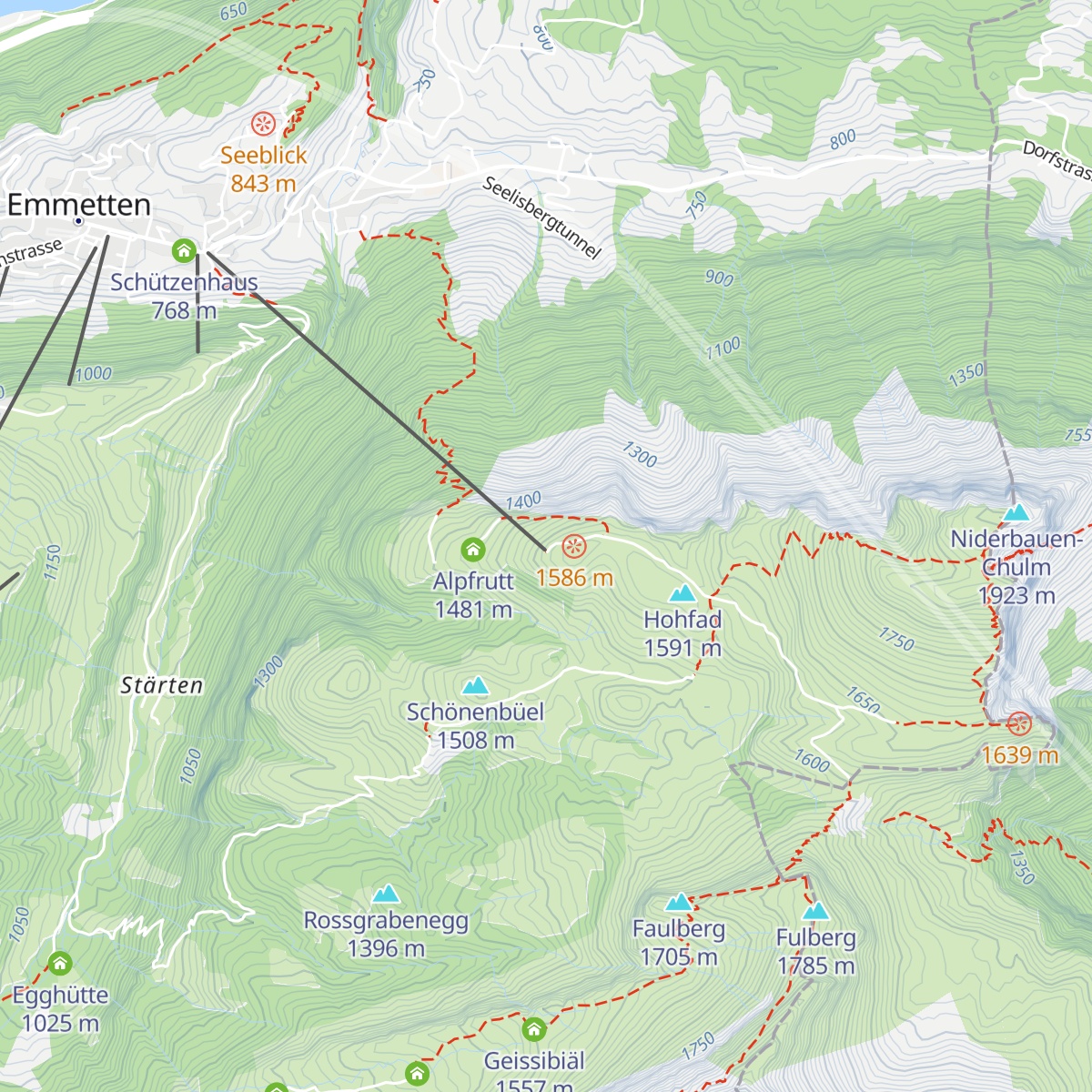 Berggasthaus Niederbauen map