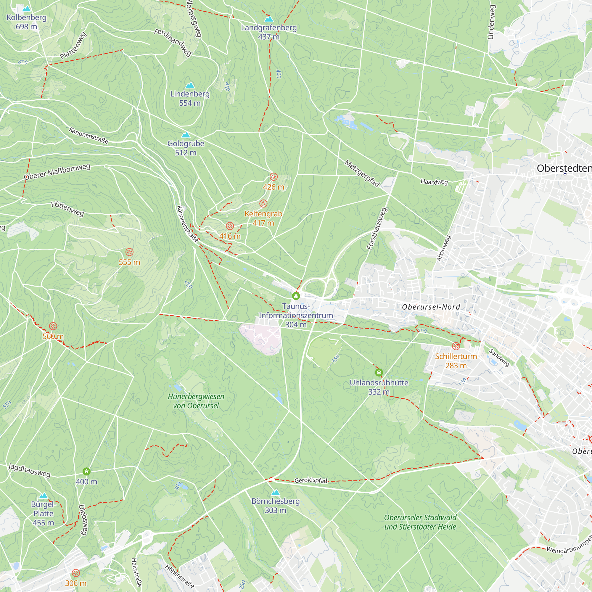 Taunus-Informationszentrum map