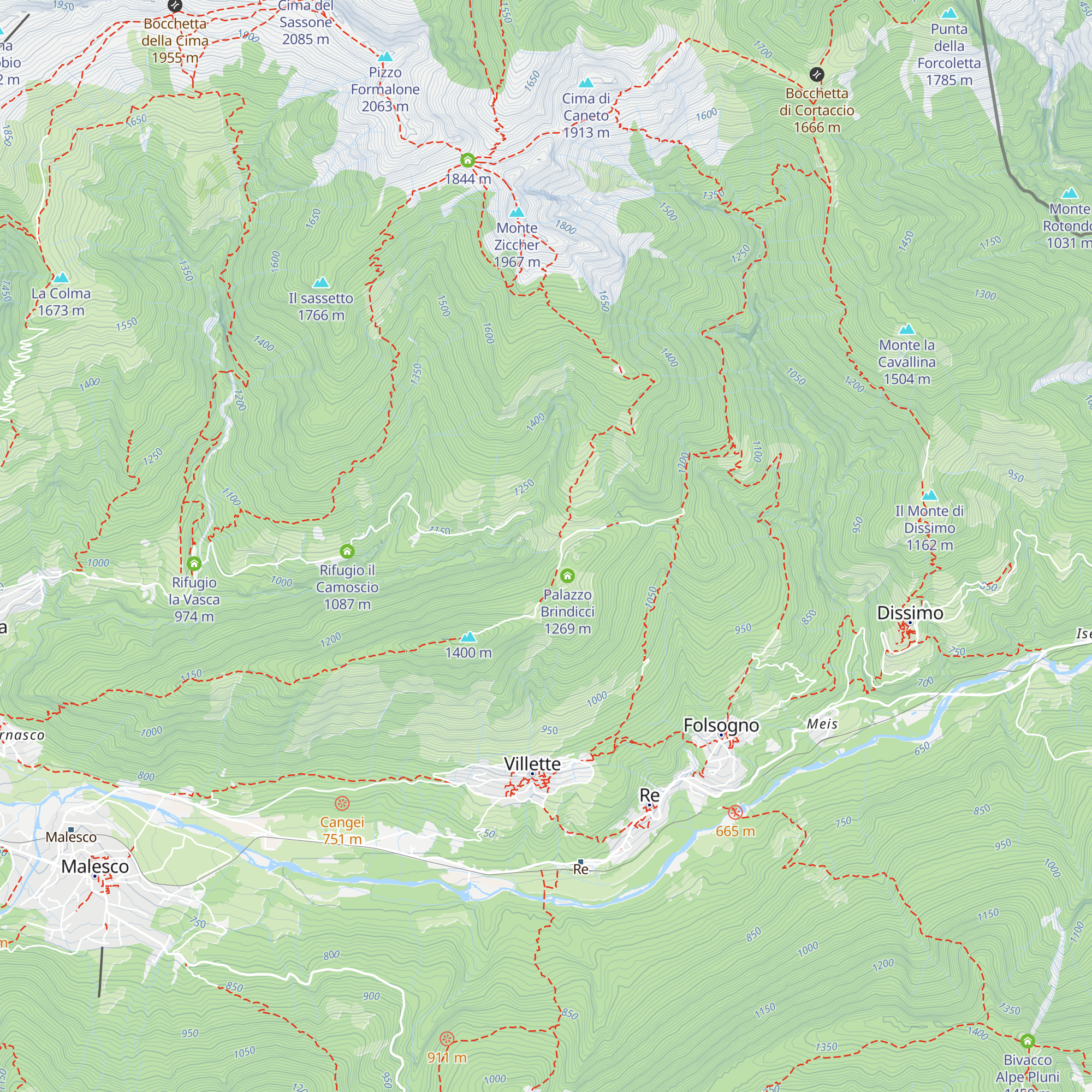 Rifugio Blitz map