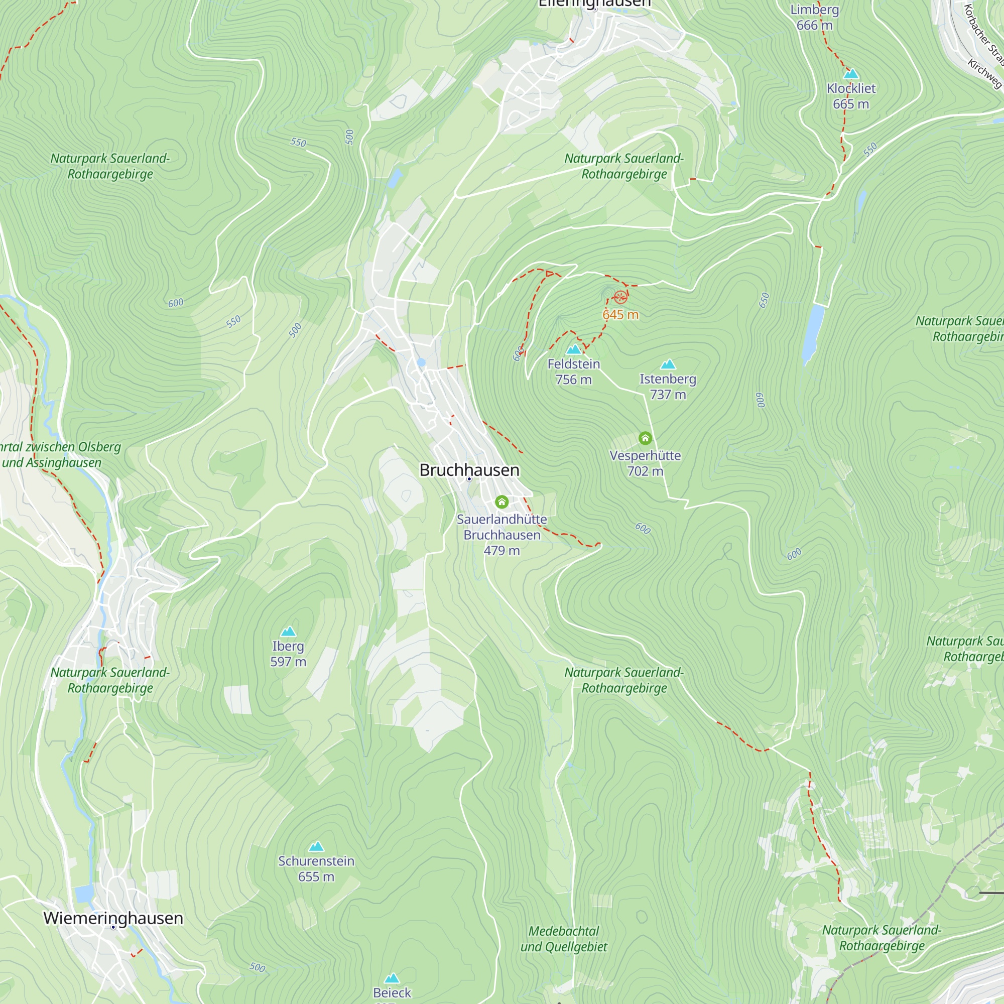 Sauerlandhütte Bruchhausen map