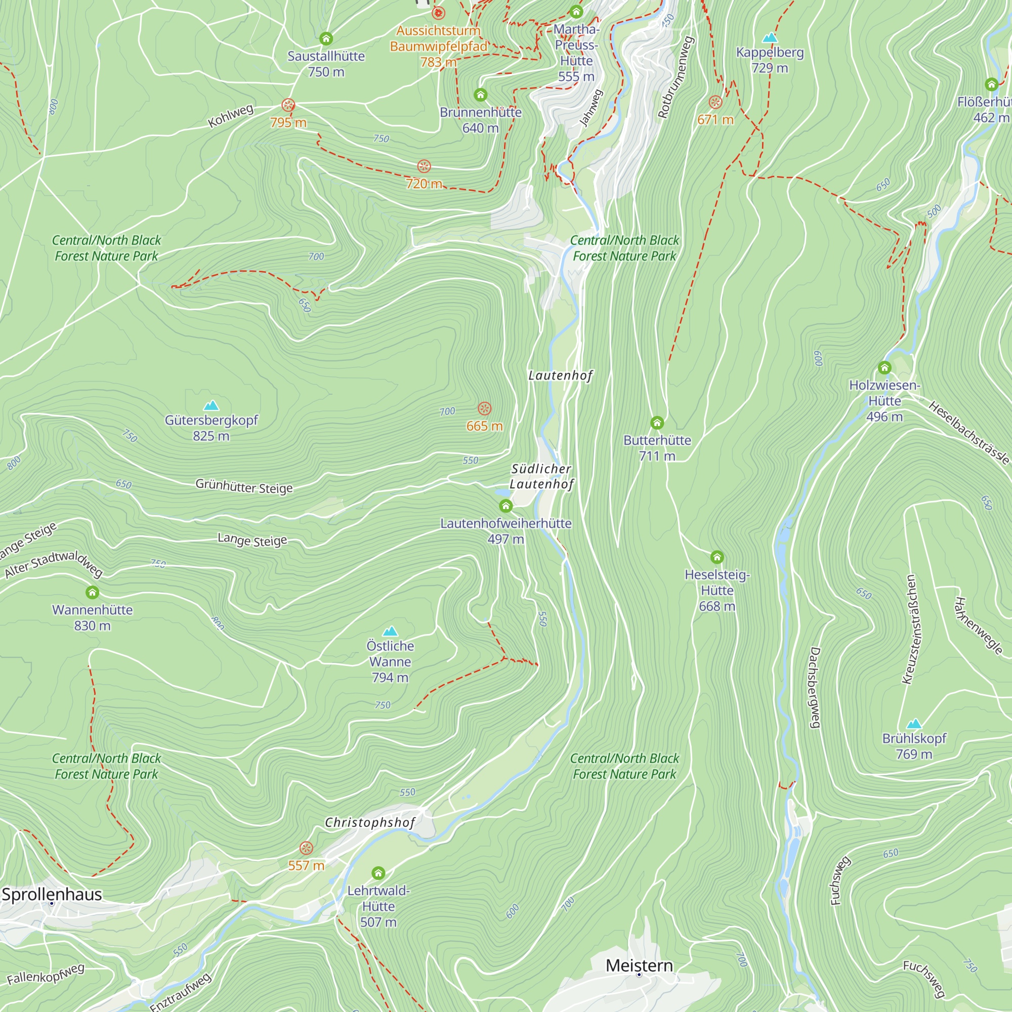 Lautenhofweiherhütte map