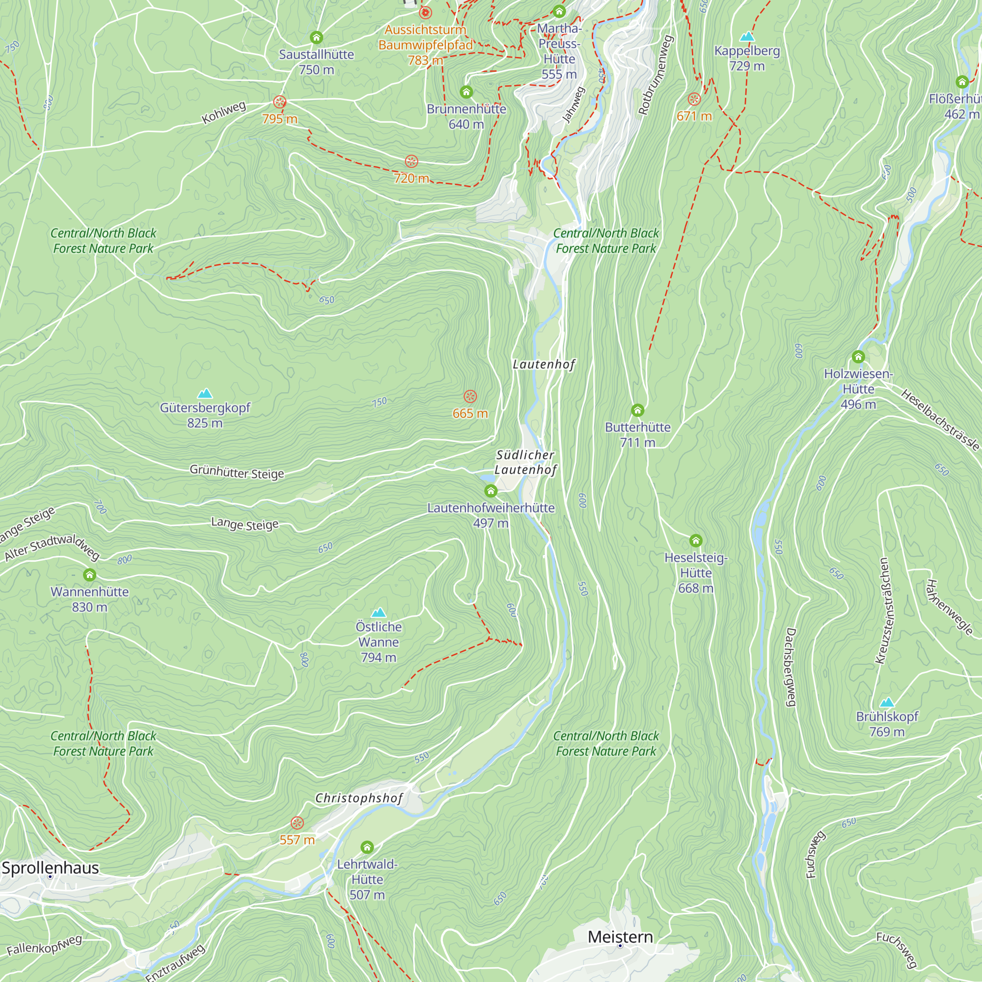 Lautenhofweiherhütte map