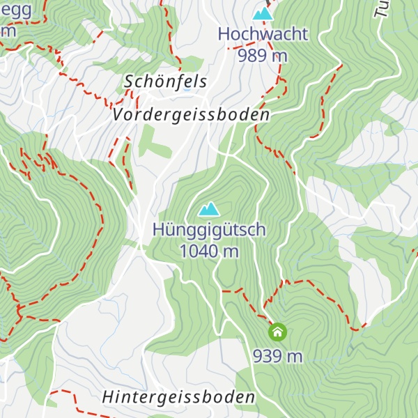 Map of Hünggigütsch
