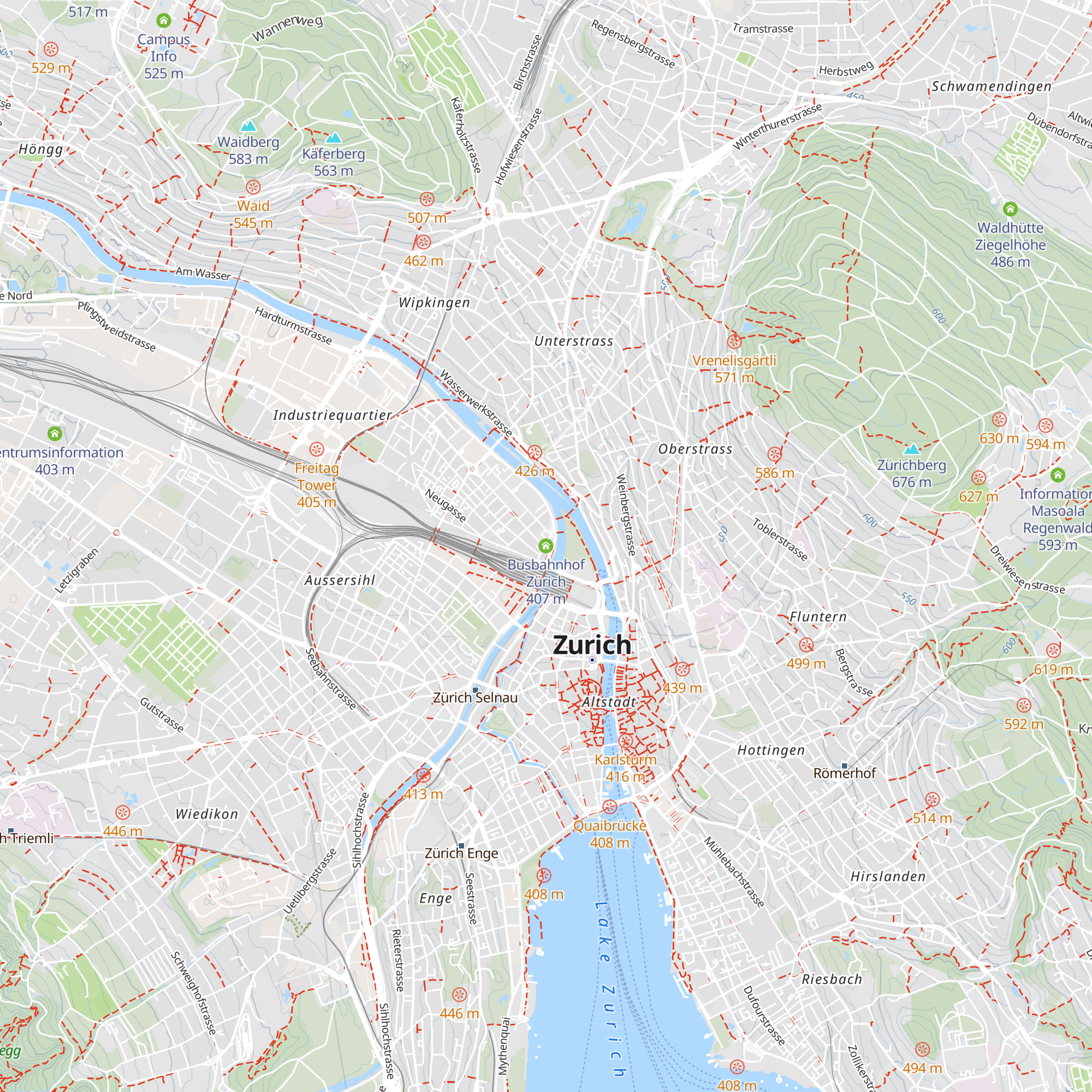 Busbahnhof Zürich map