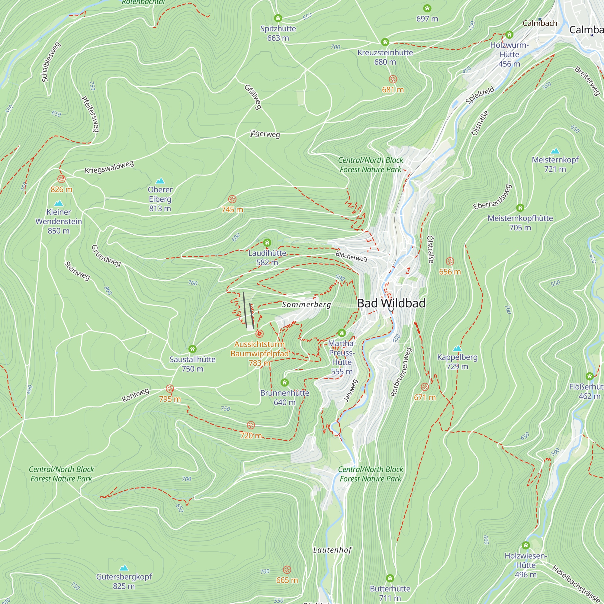 Rodelhütte map