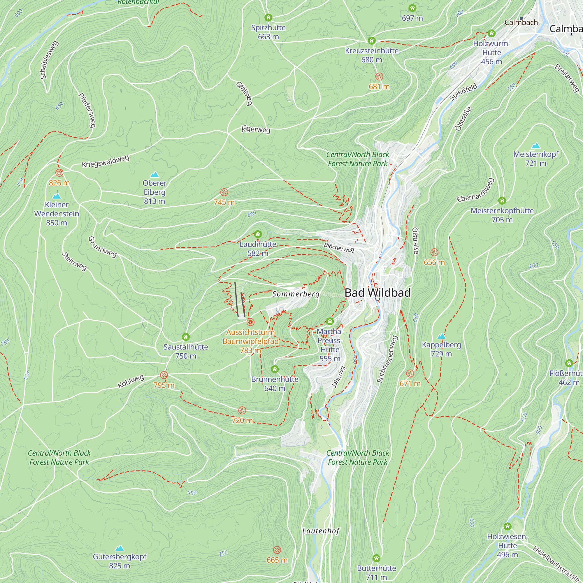 Rodelhütte map