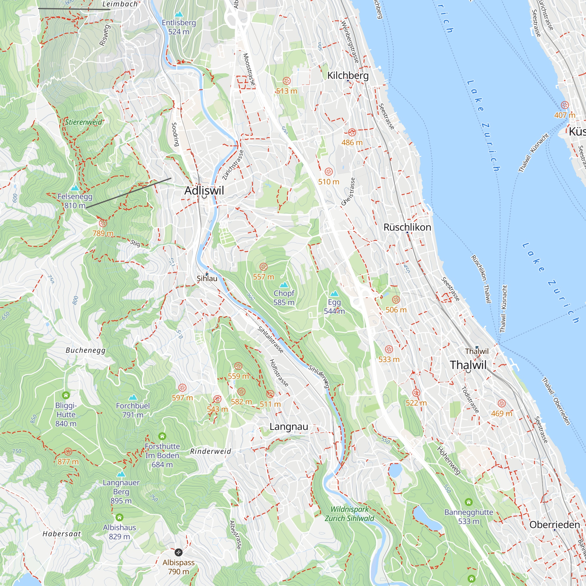 Forsthütte Chopfholz map
