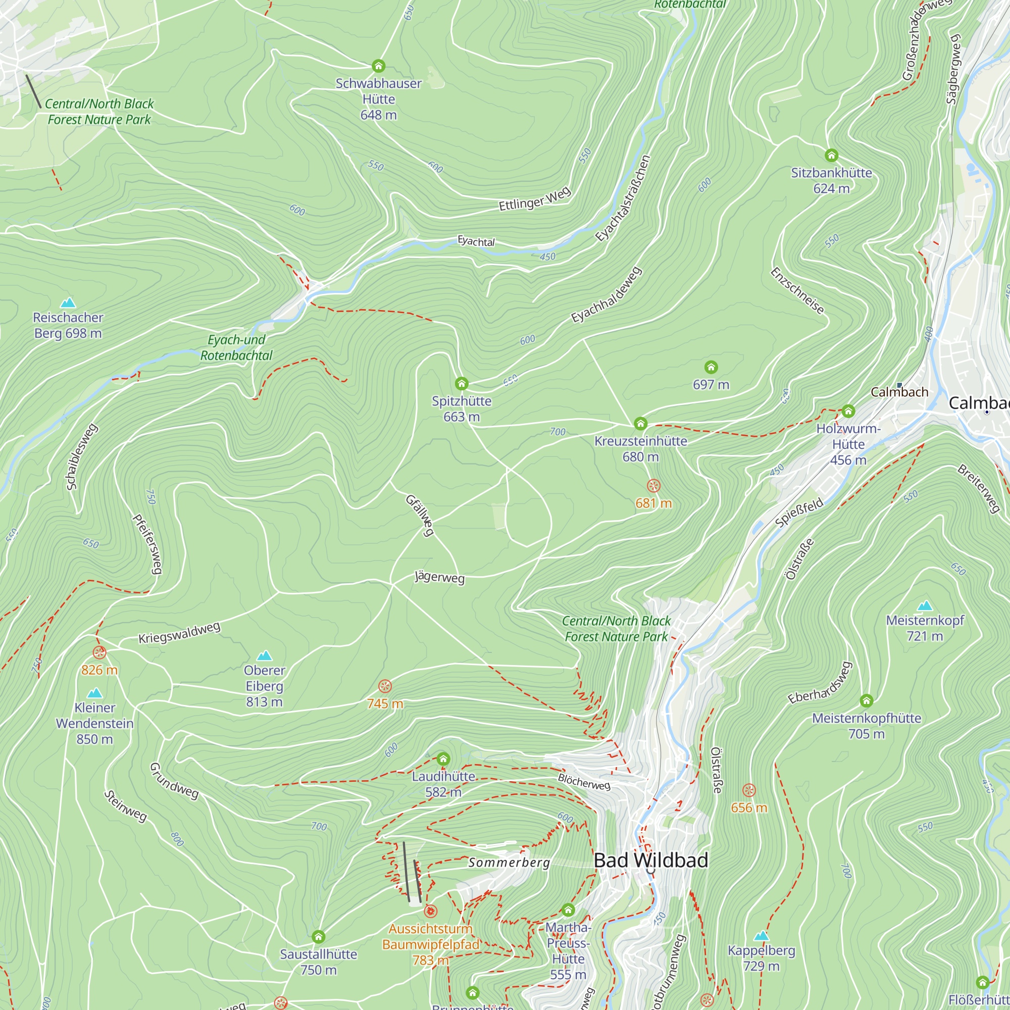 Pflanzgarten-Hütte map
