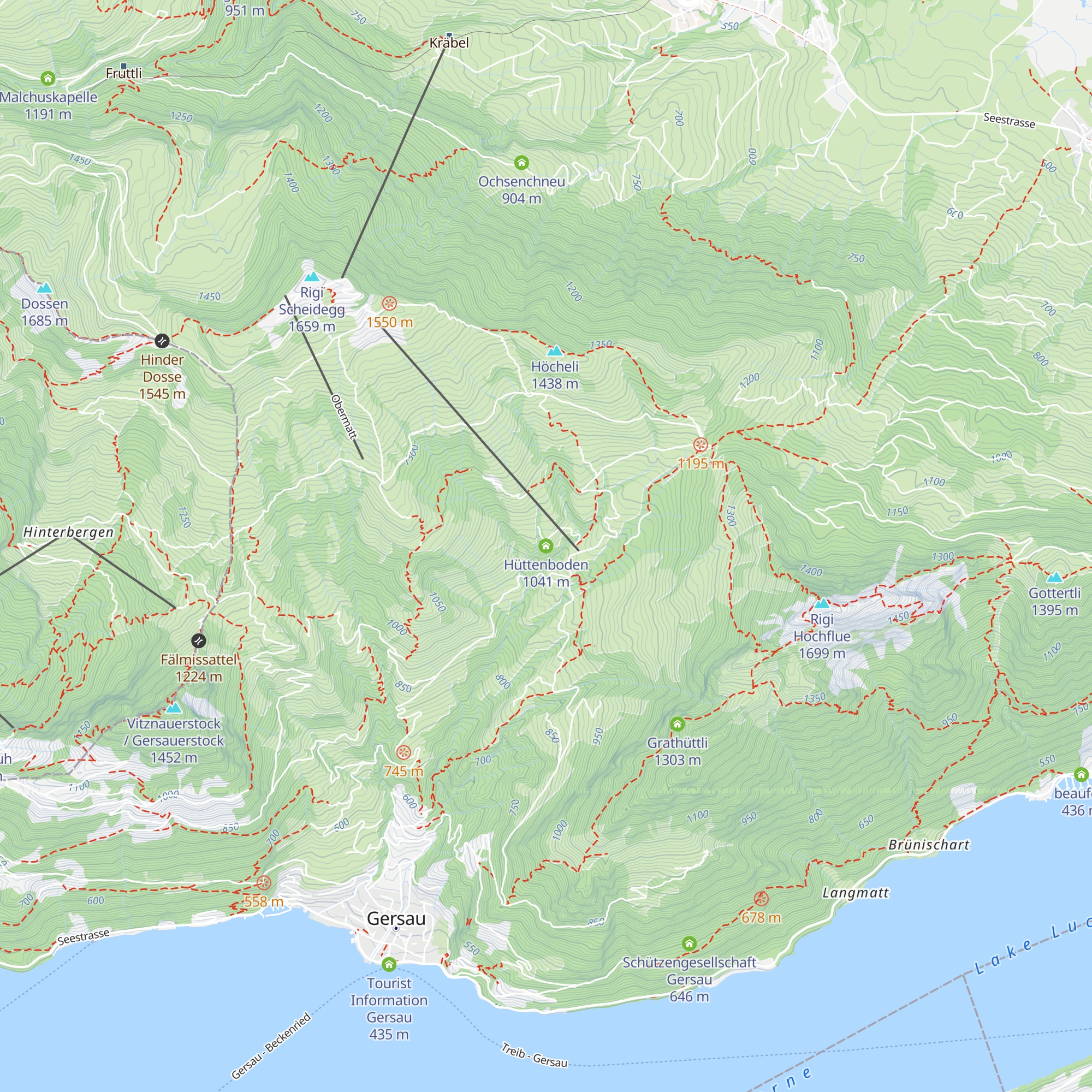Hüttenboden map