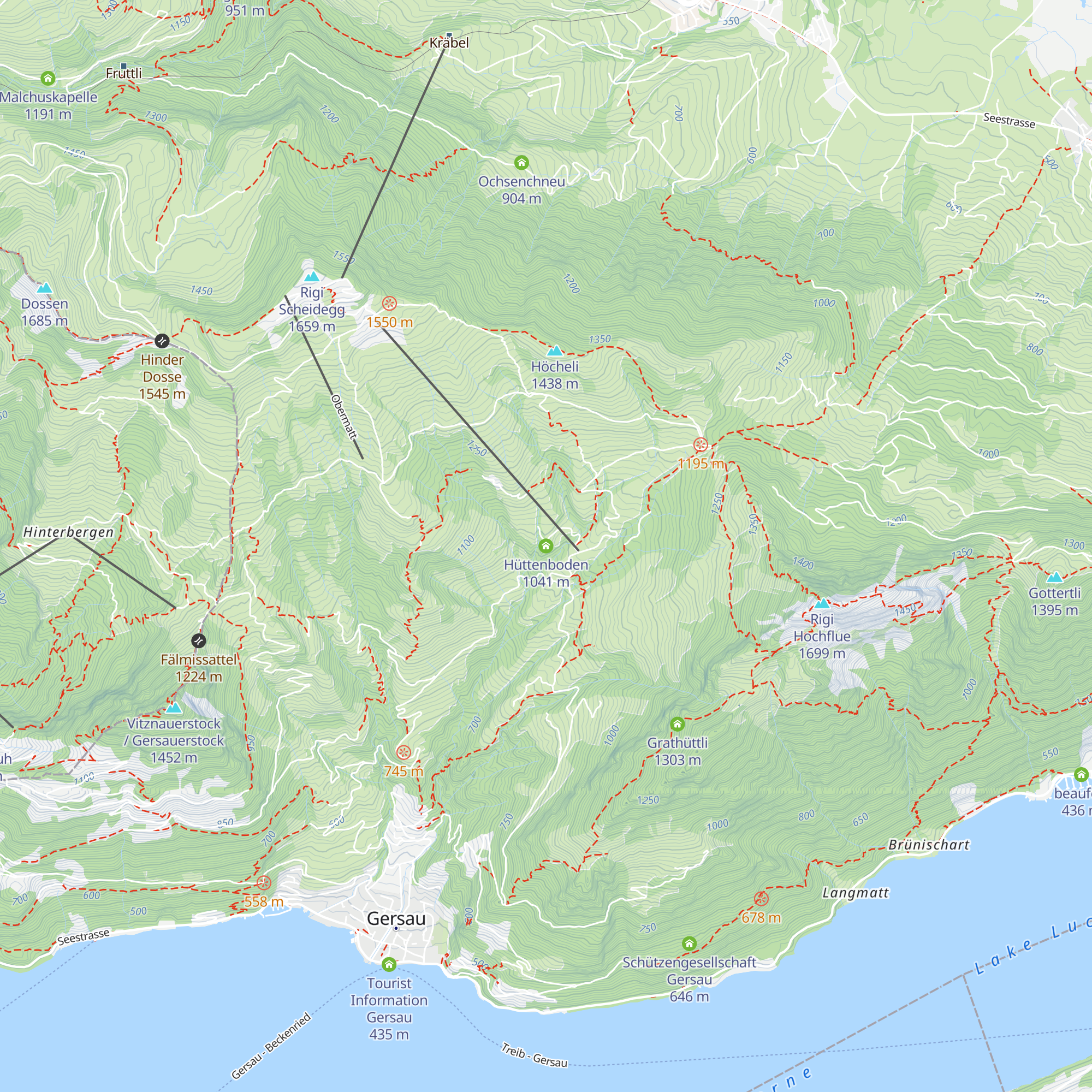 Hüttenboden map