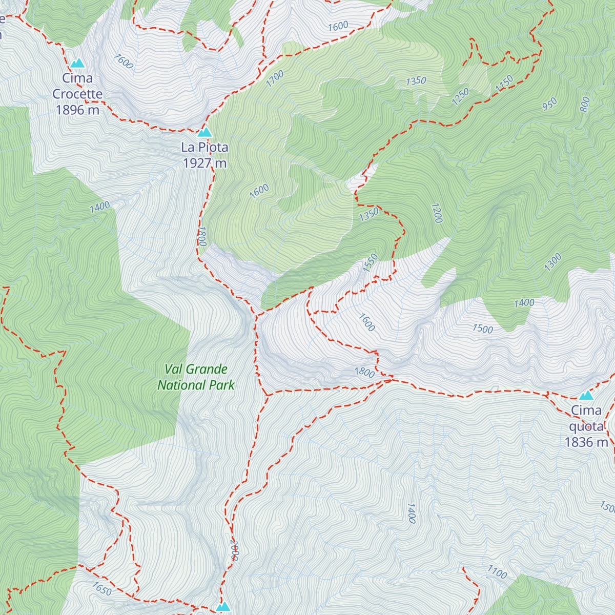 Bivacco Alpe Fornà map