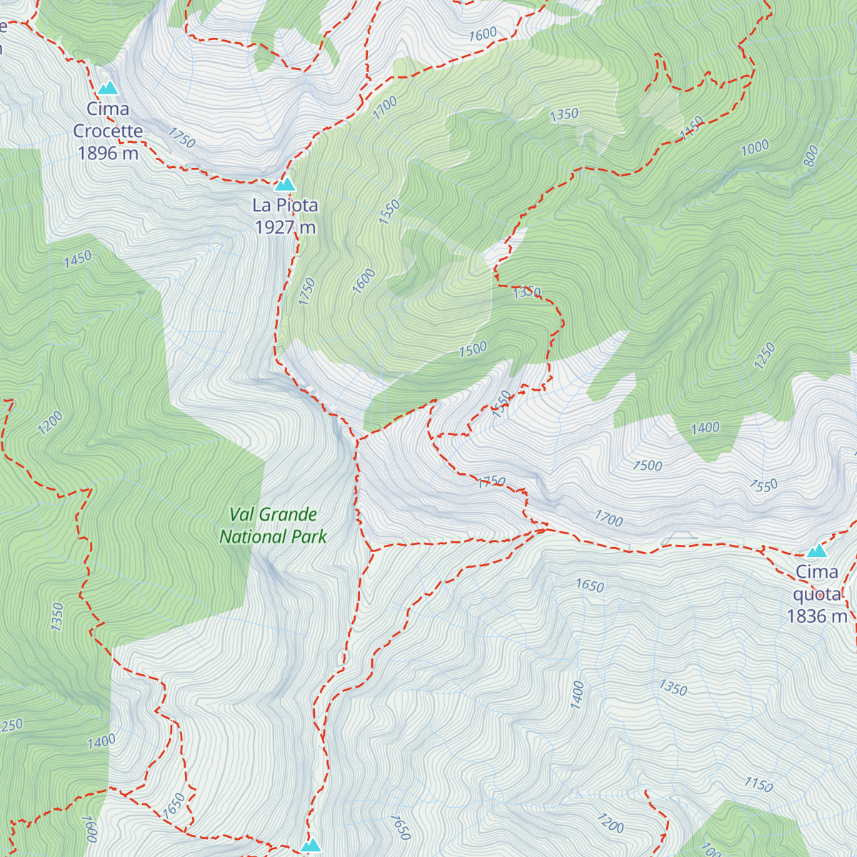 Bivacco Alpe Fornà map