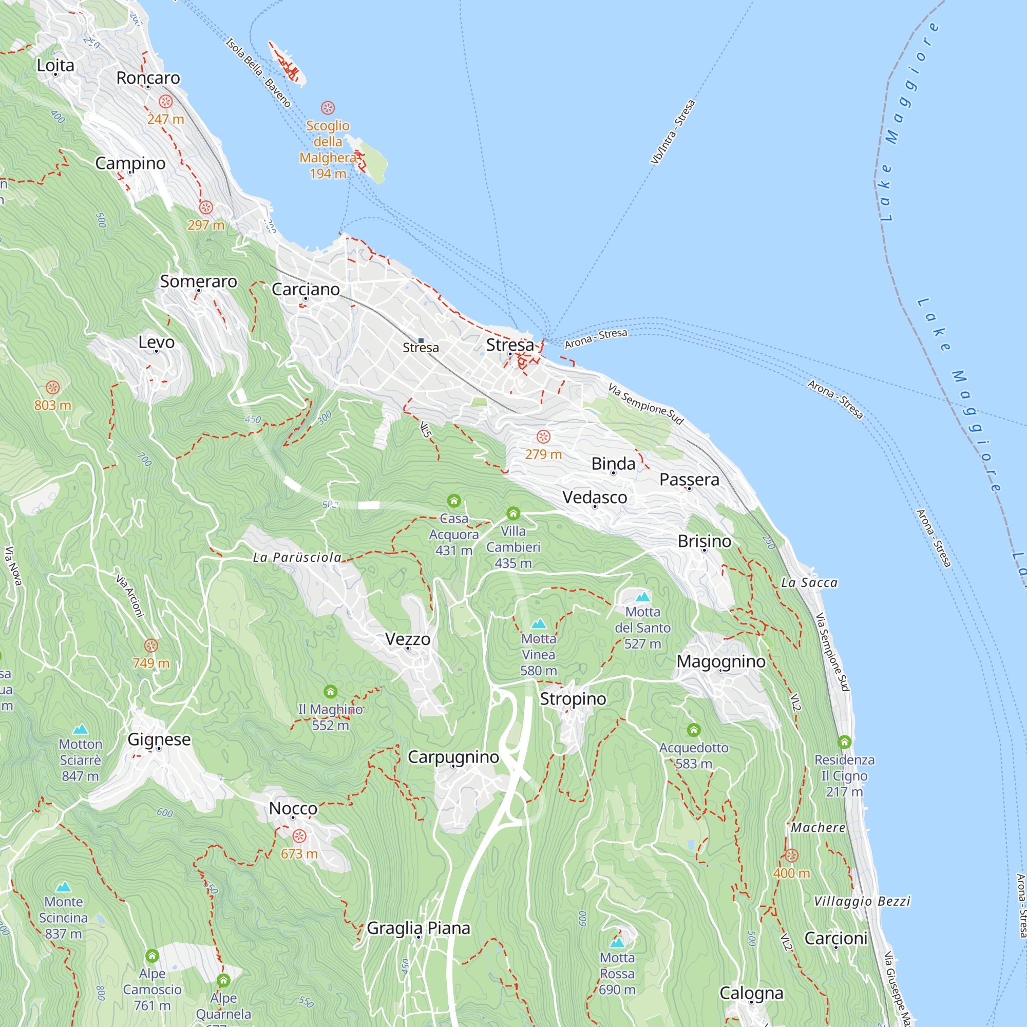 Villa Cambieri map