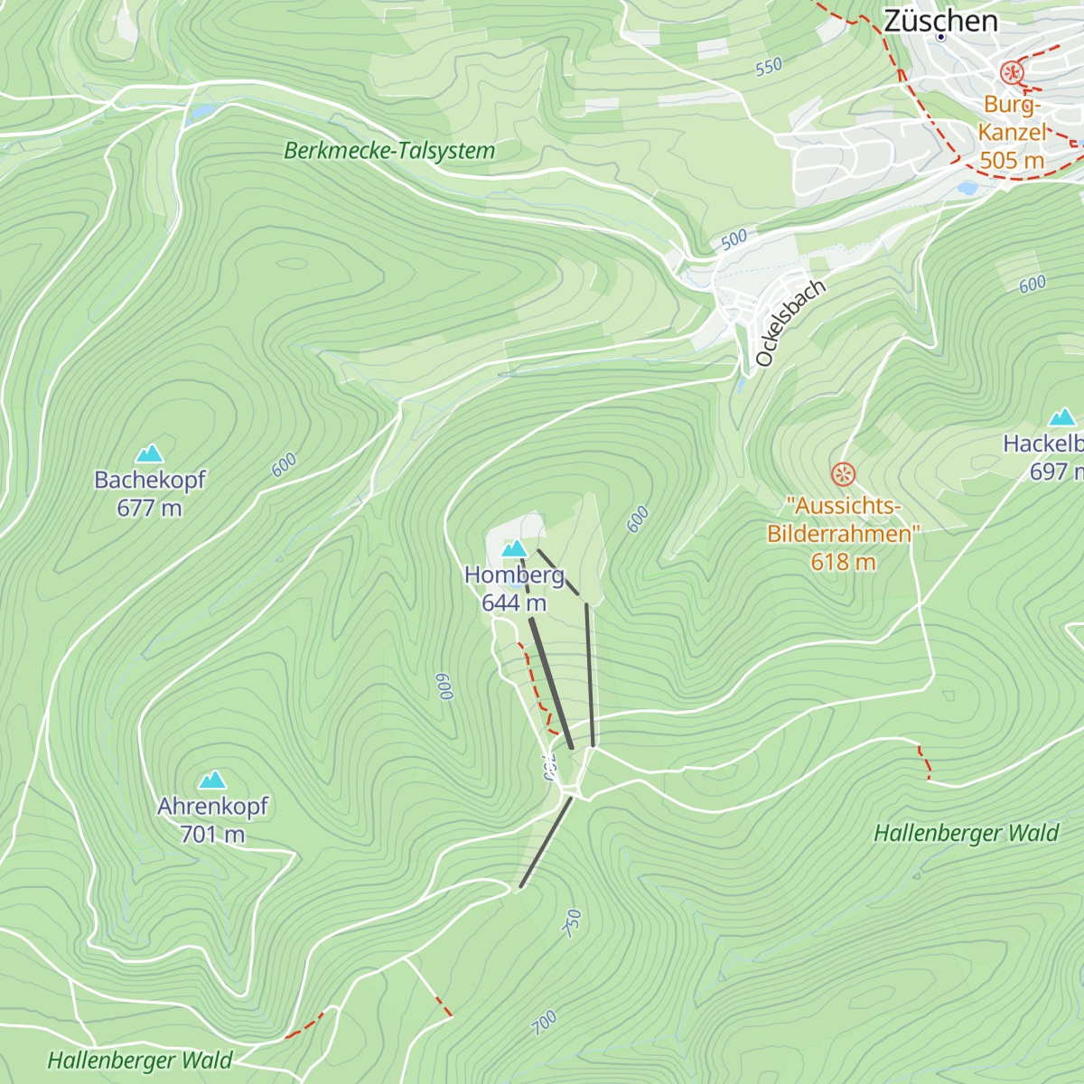 Skihütte Homberg map