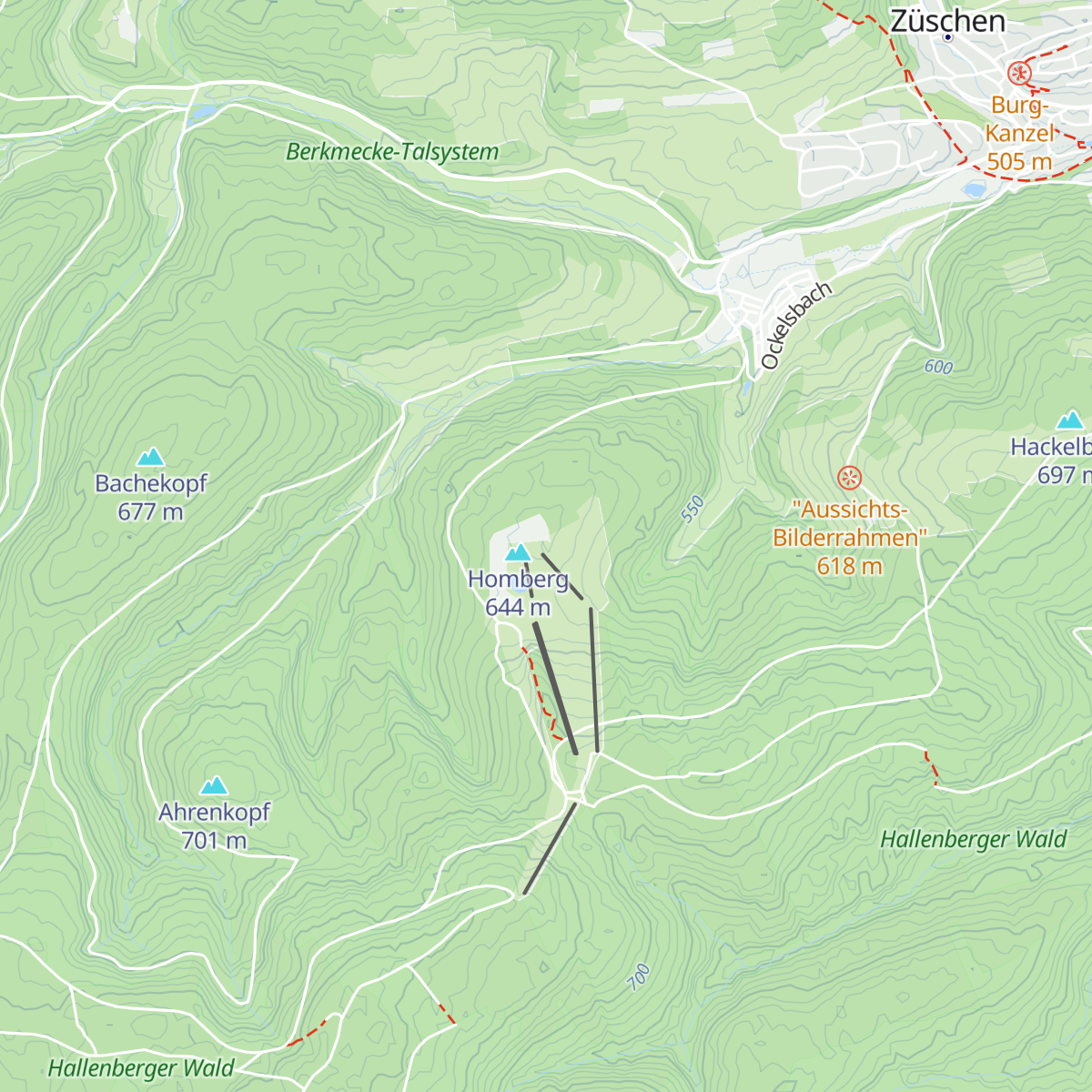 Skihütte Homberg map