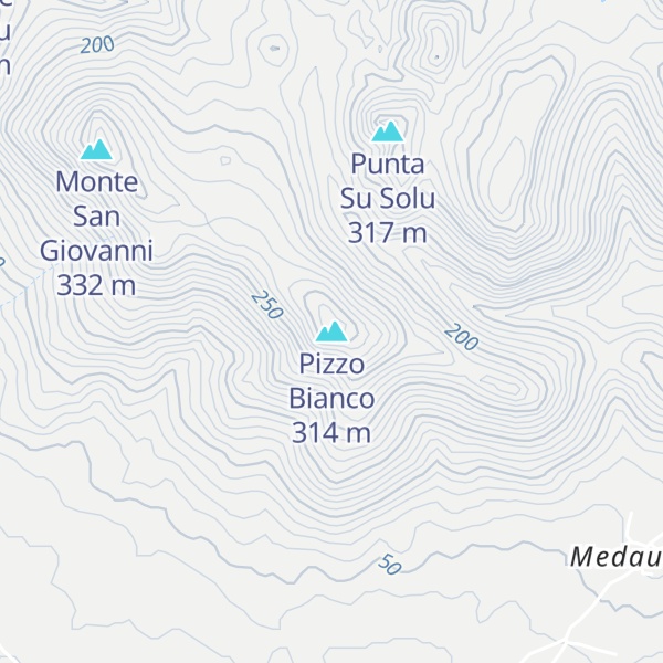 Map of Pizzo Bianco