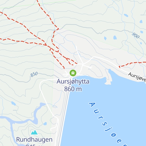 Map of Aursjøhytta