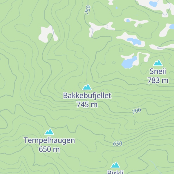 Map of Bakkebufjellet