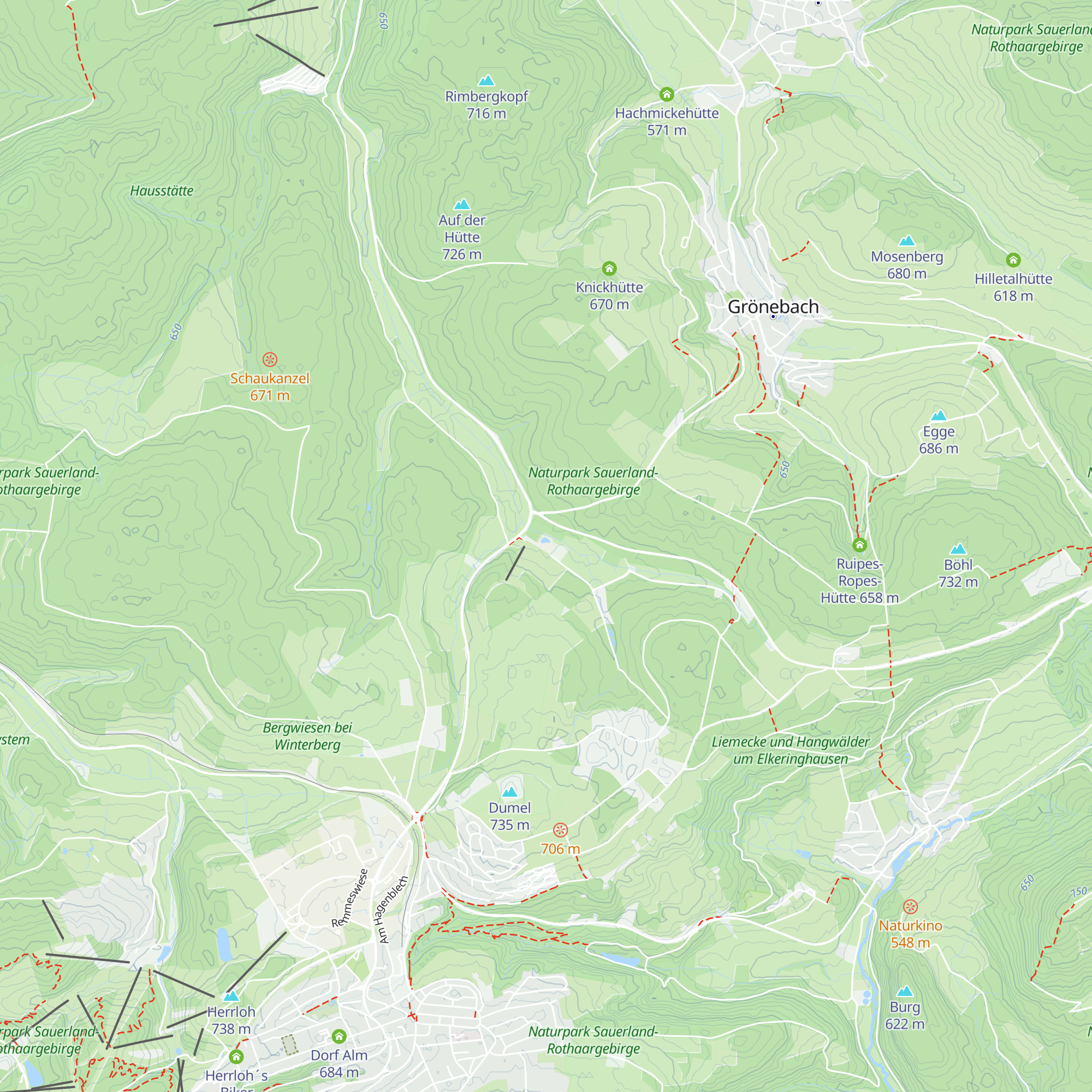 Ruhrquellenhütte map