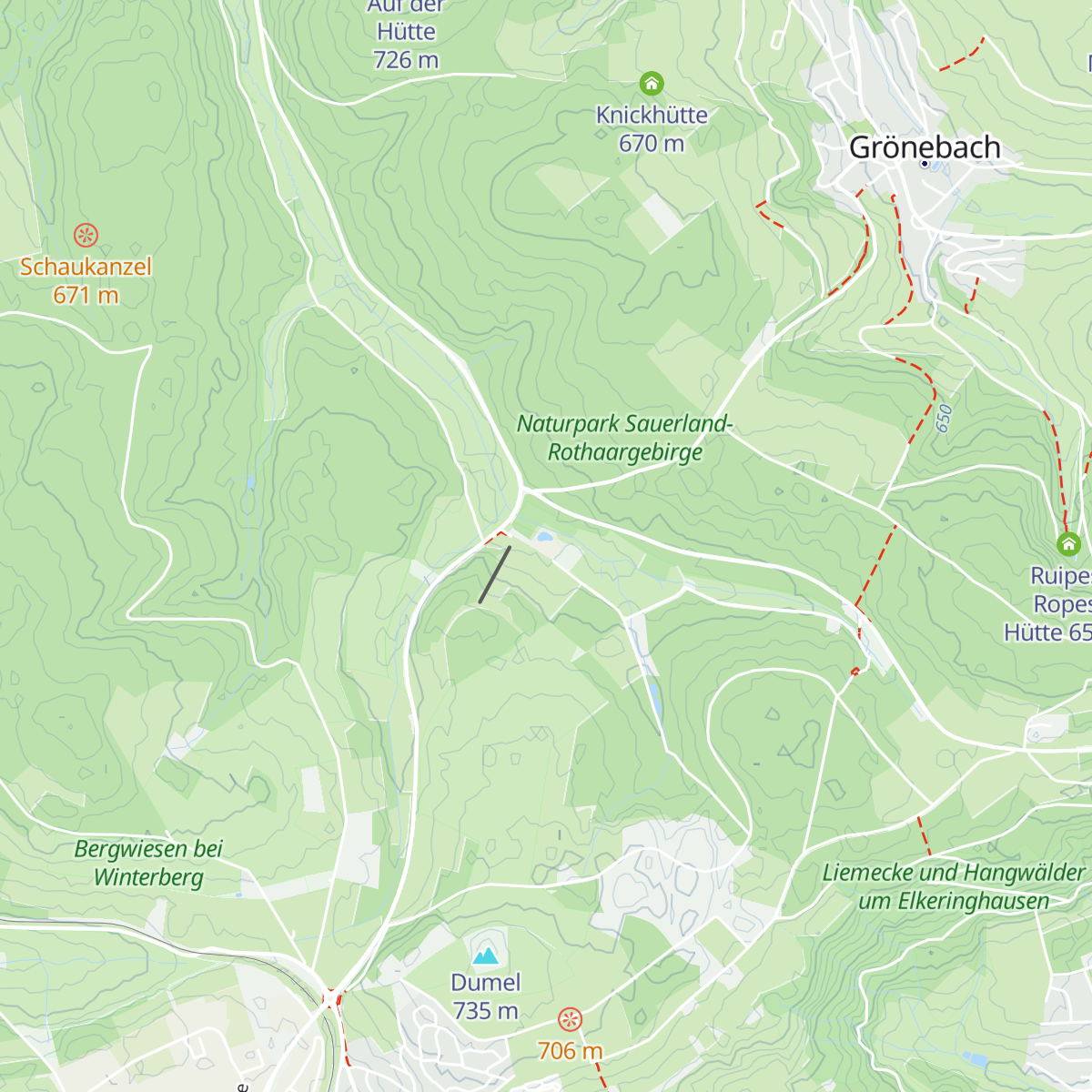 Ruhrquellenhütte map
