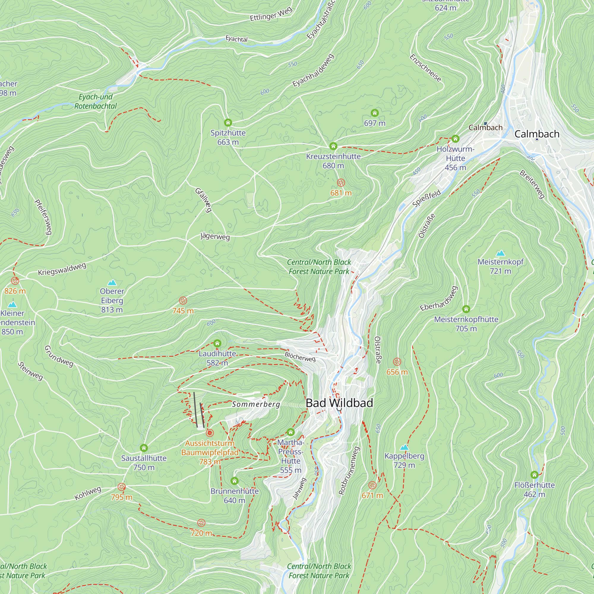 Wetterfahnen-Hütte map