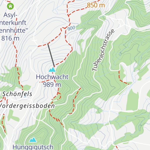 Map of St. Hubertus Hütte